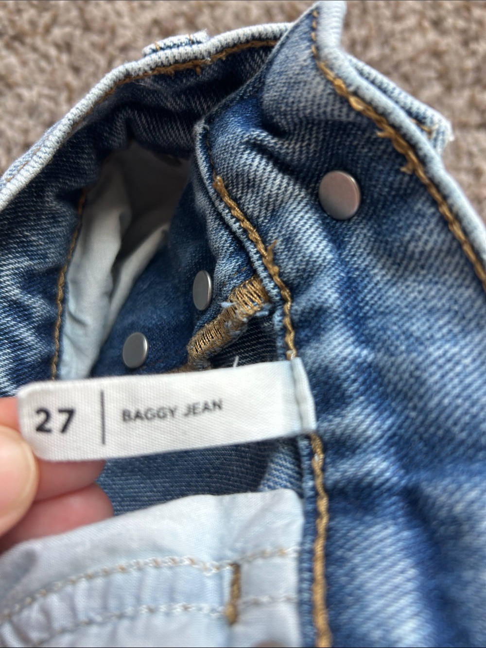 PacSun High Rise Baggy Jeans Size 27 - Picture 3 of 8